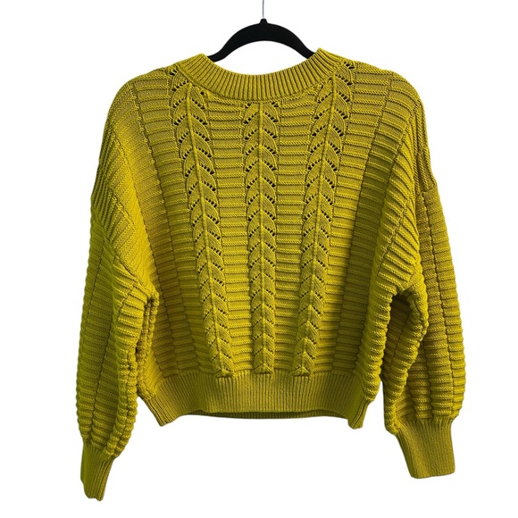 Marc New York Sweaters - Marc New York Cable Knit Sweater Yellow Green Size L Good Used Condition